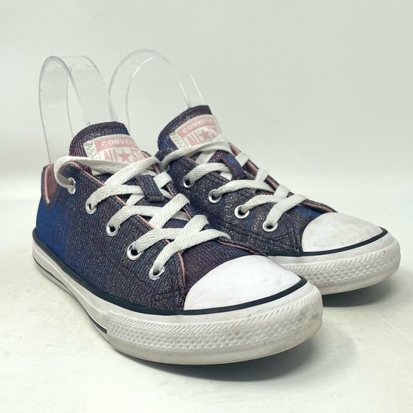 Converse Chuck Taylor All Star Low Top Sneaker Pink Blue Youth 2 - Picture 2 of 8
